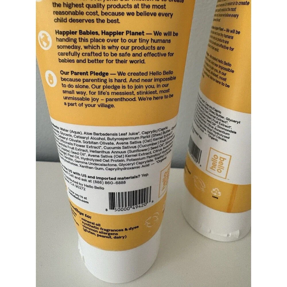 Hello Bello Premium Baby Lotion Soothing Vanilla Apricot 8.5 fl.oz. 2 Pack New!